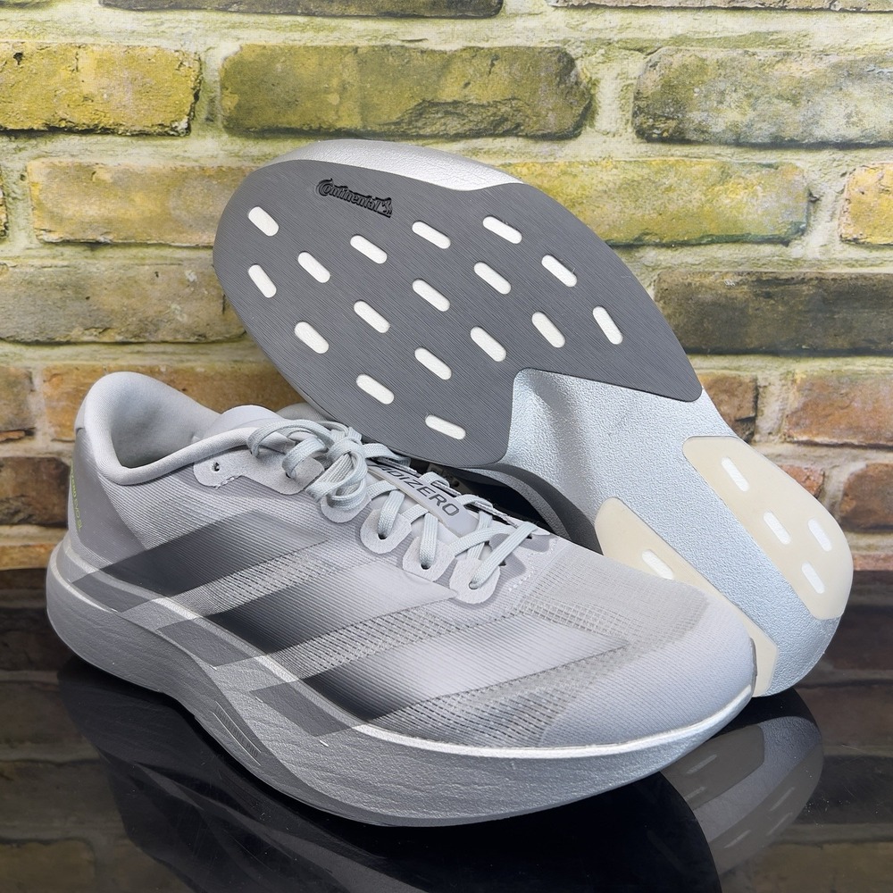 Mens Size 11 - Adidas Adizero Evo SL Silver Metallic Running Shoes JR3419